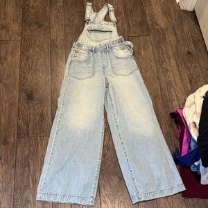 Casual Light Blue Denim Overalls for Women